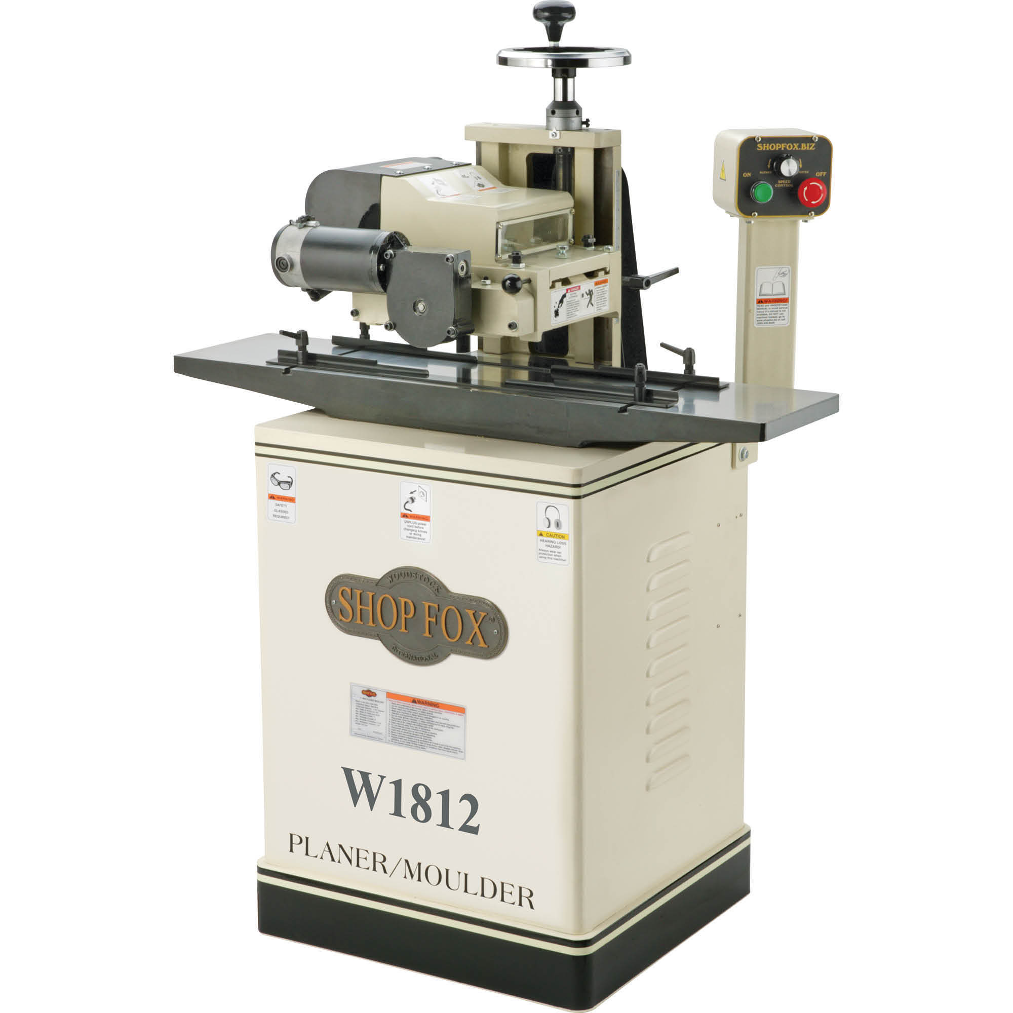 Shop Fox Planer/Moulder with Stand - 2HP, 7in. Width, Variable-Speed Feed Motor, Model# W1812